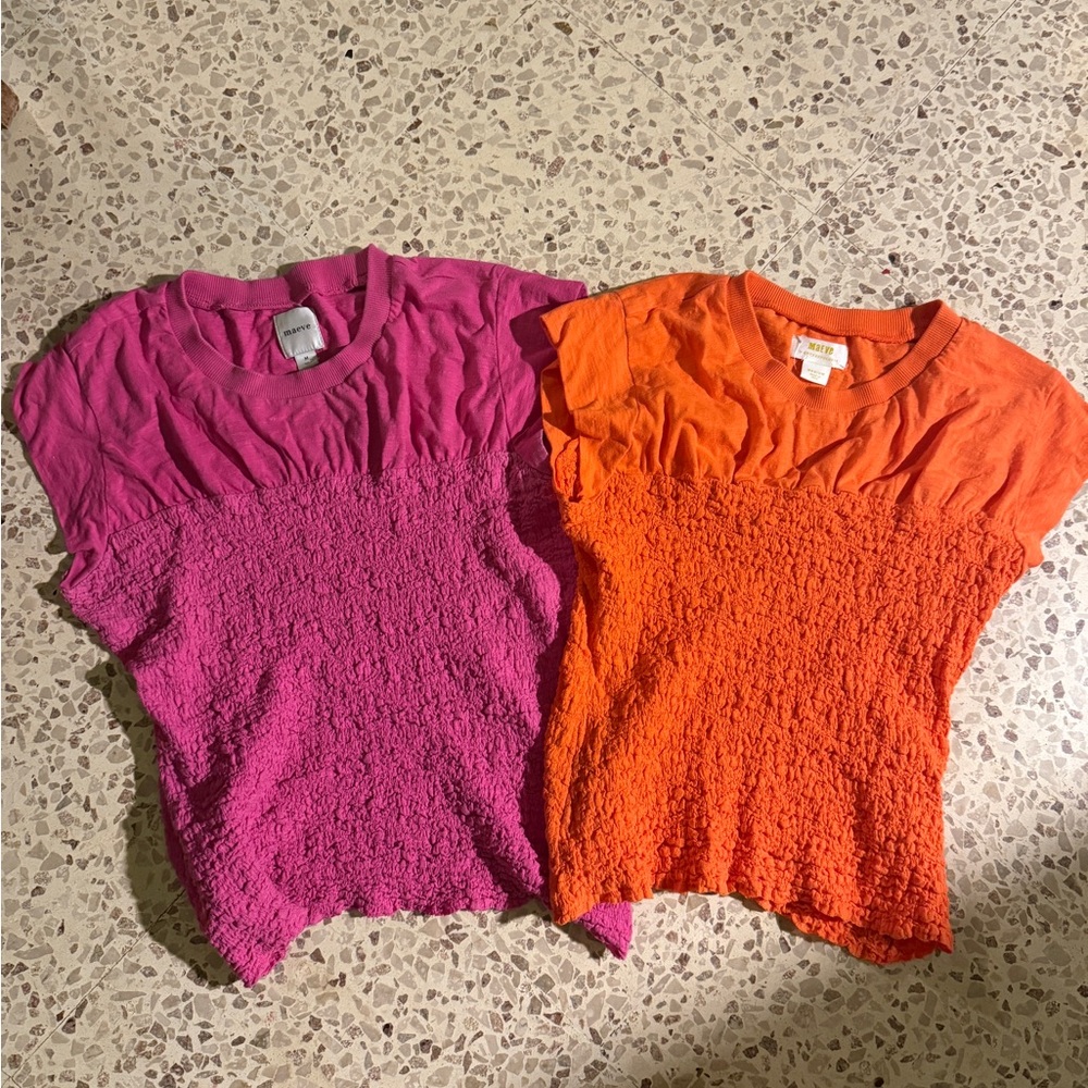 BUNDLEMaeve Pink and Orange Short Sleeve Tops bundle new never worn